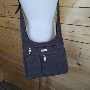Baggallini Multi Pockets Crossover Crossbody Fabric Bag Purse Travel